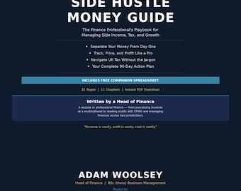 UK Side Hustle Tax Guide | Etsy Seller Finance eBook (PDF Download)