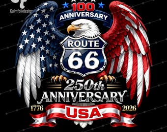 Águila estadounidense del centenario de la Ruta 66 PNG (Descarga digital)