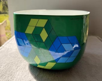 Maceta de porcelana Vasarely Rosenthal Studio Line, pieza rara.