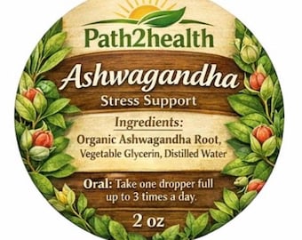 Organic Ashwagandha Tincture: Natural Stress & Sleep Support, 2 oz