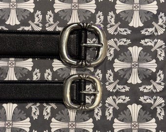 Real 925 Sterling Silver Gunslinger Belt Chrome Style Trendy Fashion Cowhide Genuine Leather