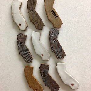 Magnete California in ceramica fatto a mano