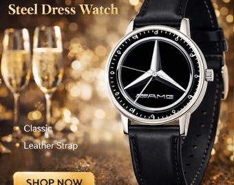 Luxury Mercedes Benz AMG Emblem Logo Watch