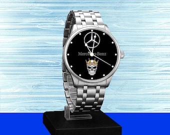 Men AMG Logo Mercedes-Benz Skull Automotive Watch