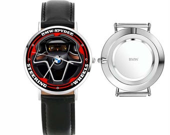 BMW I8 Spyder Steeriing Watch, Luxury Leather Watches