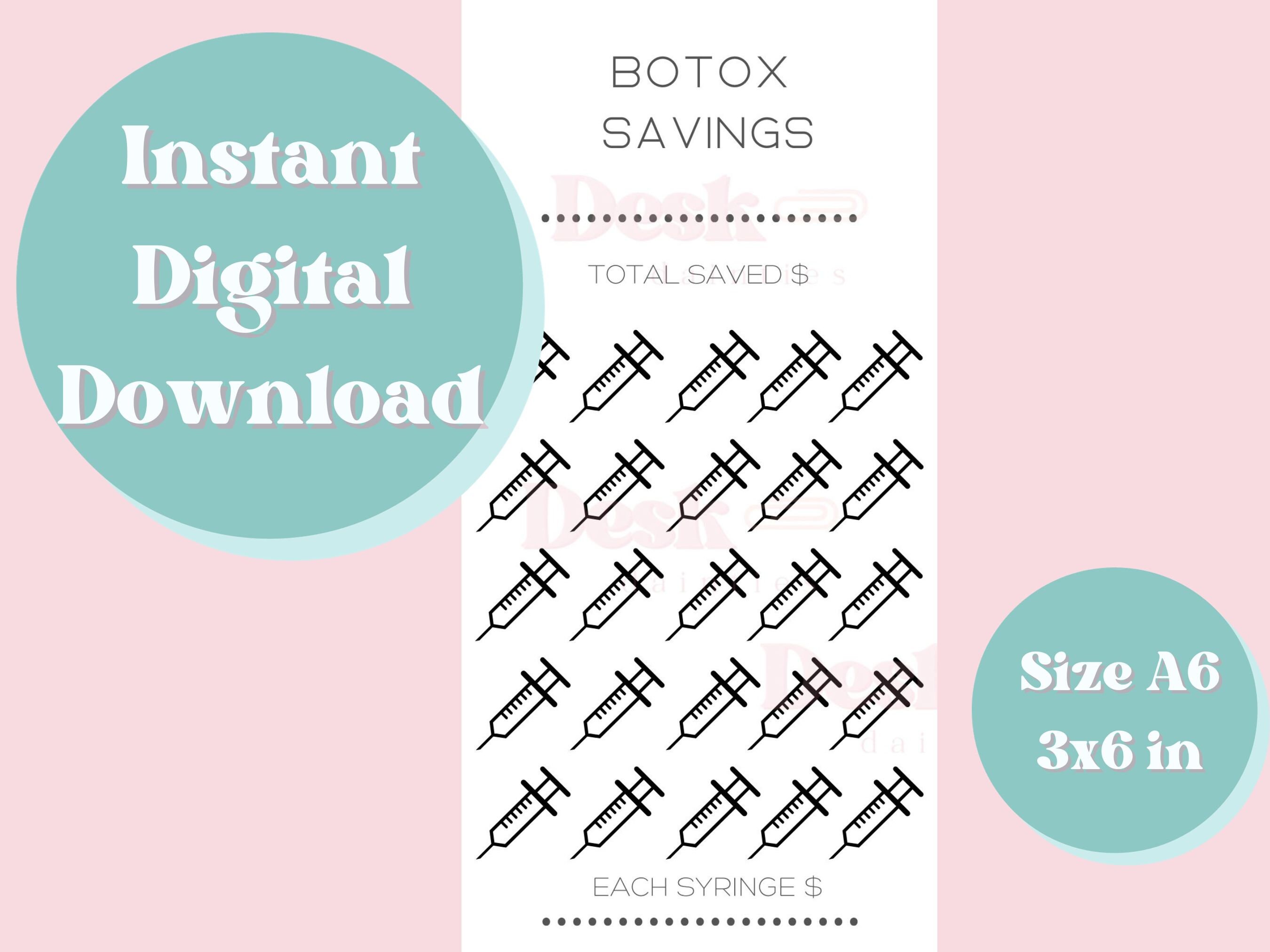 Digital Download Vertical Botox Needle Syringe Mini Savings Challenge ...