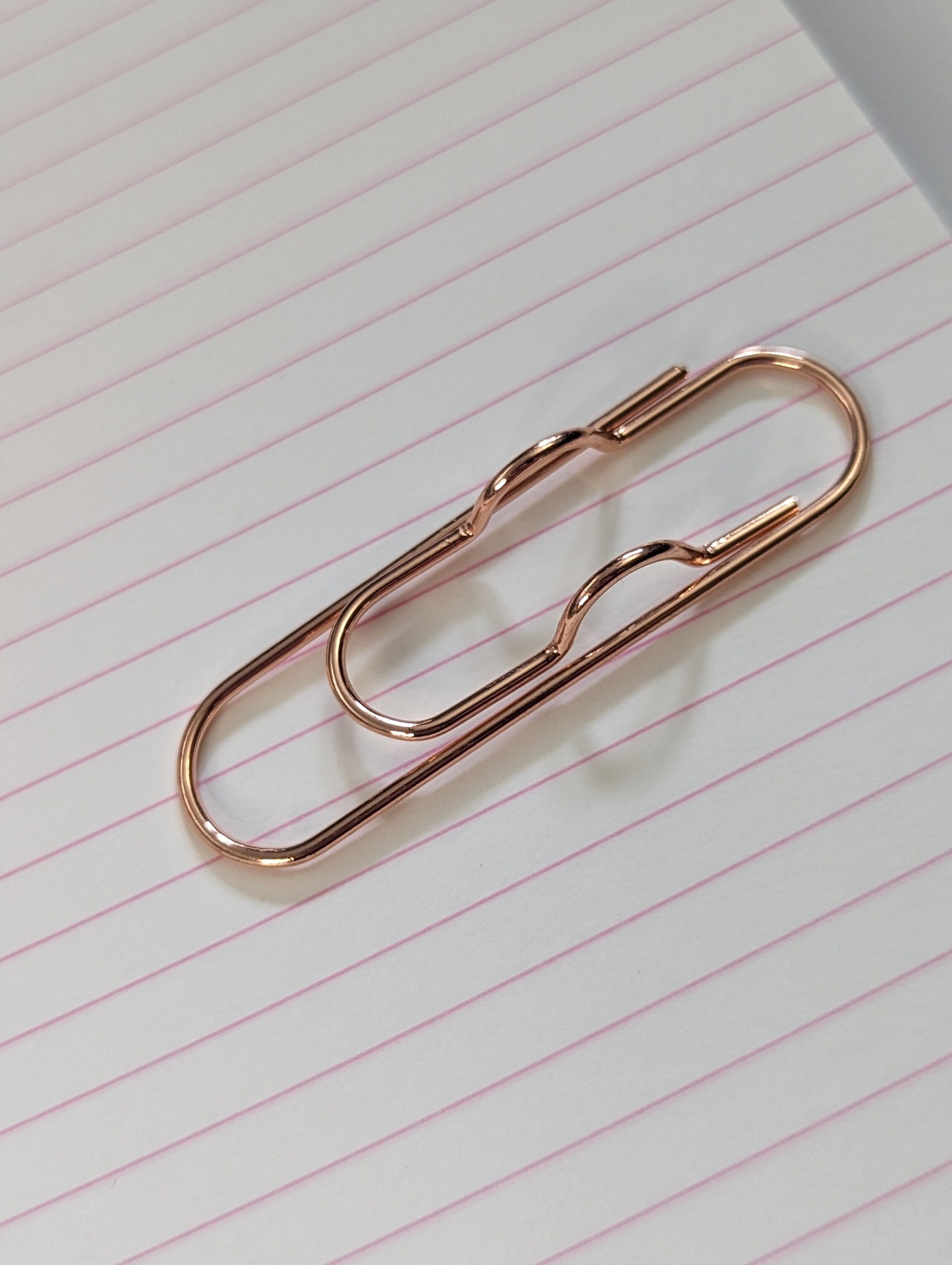 Rose Gold Metal Asterisk Pen Holder Clip