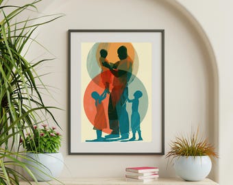 Stampa artistica da parete "Eredità paterna" / Regalo significativo per la festa del papà / Arte di famiglia con papà / Opera d'arte padre e figlio / Regalo per papà