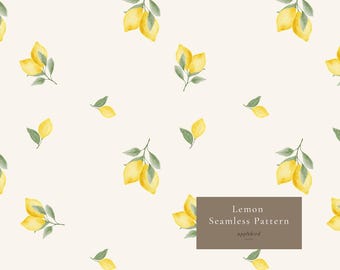 Zitrone Botanische Seamless Muster