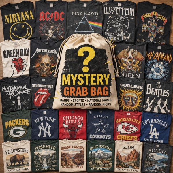 Mystery Thrifted T-Shirt Wundertüte: Vintage Y2K Überraschungs-T-Shirt, 90er, 80er, 2000er Jahre modern