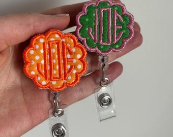 Porta badge con monogramma