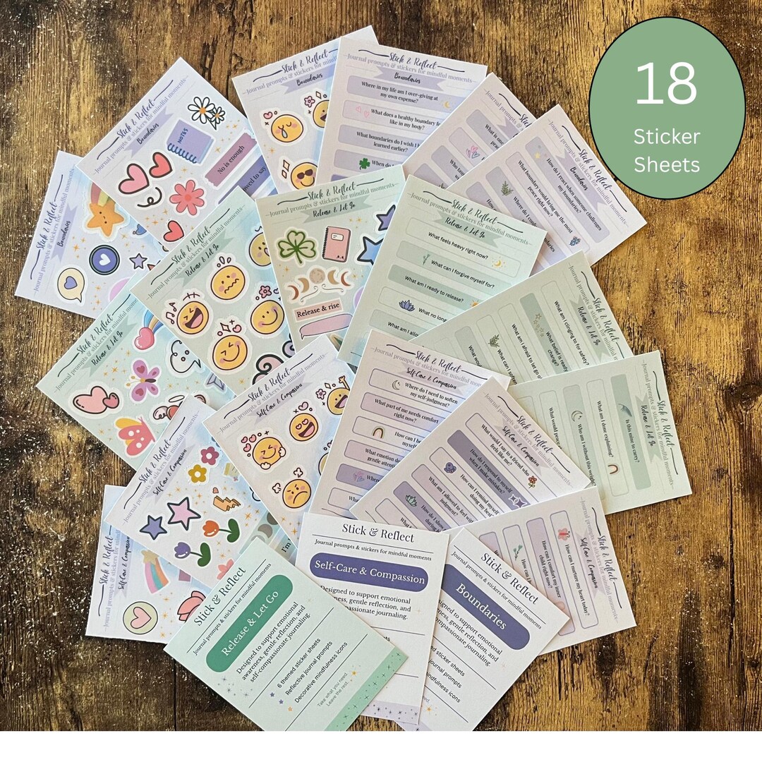 Gentle Release Journal Sticker Pack | Emotional Healing Stickers ...