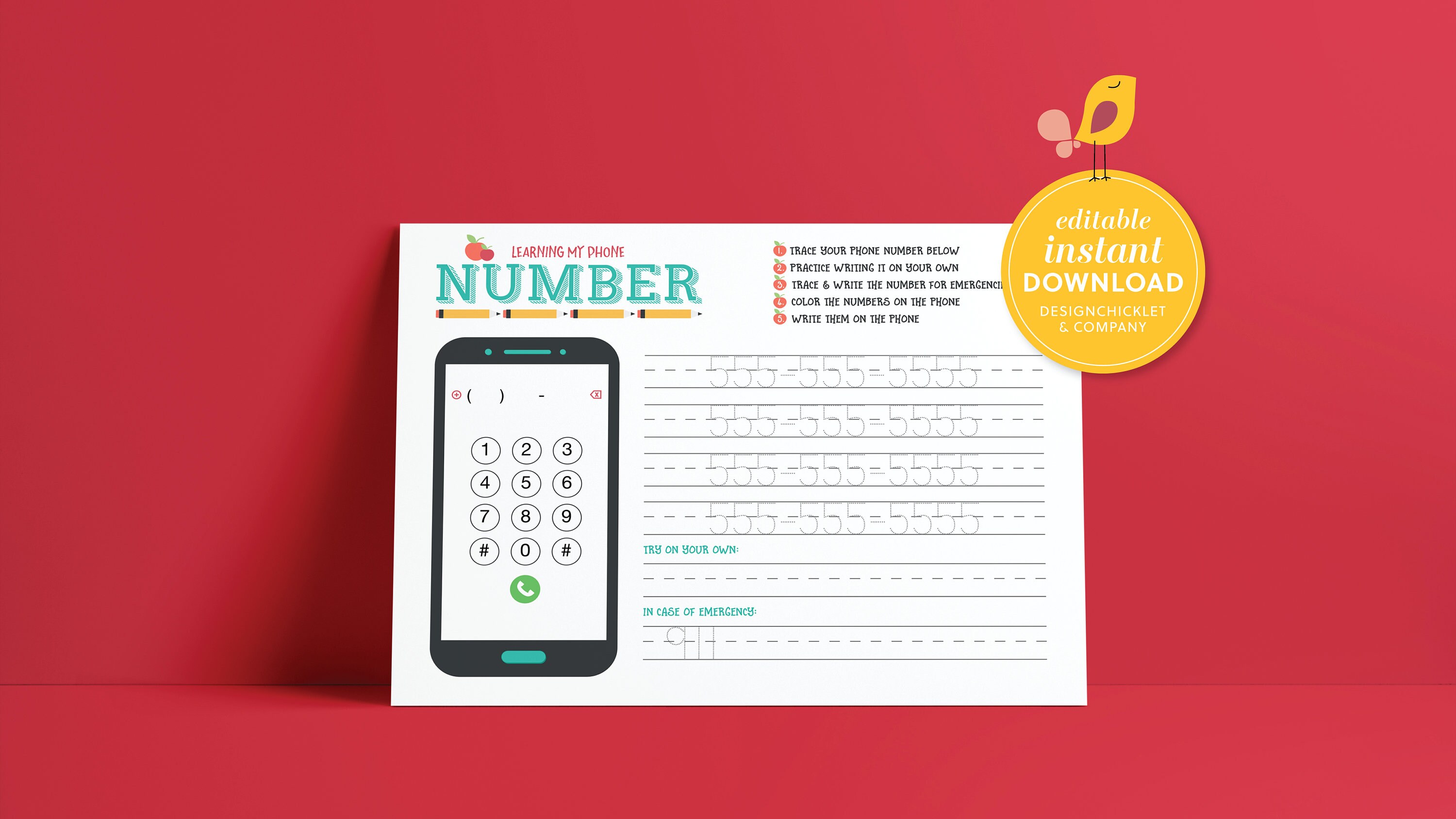 Editable, Instant Download Be Safe Set Worksheets Printable Learn Your