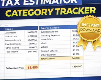 Income Tax & GST/VAT Calculator | Business Tax Estimator Spreadsheet