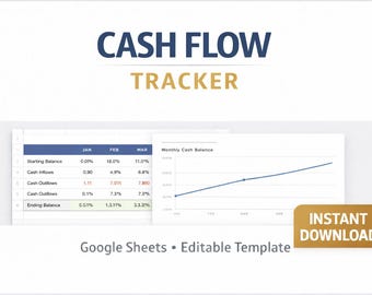 CASH FLOW TRACKER  | 12-Week Cash Forecast | Google Sheets Template