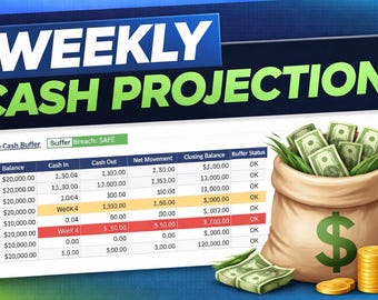 Weekly Cash Projection | 12-Week Cash Forecast | Google Sheets Template