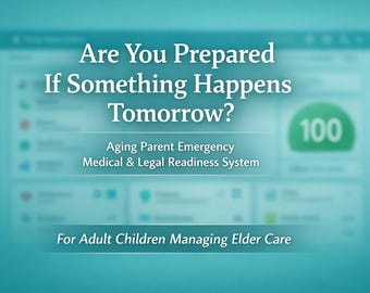 Aging Parent Emergency Binder – Medical, Legal, Hospital Readiness System (Digital Download