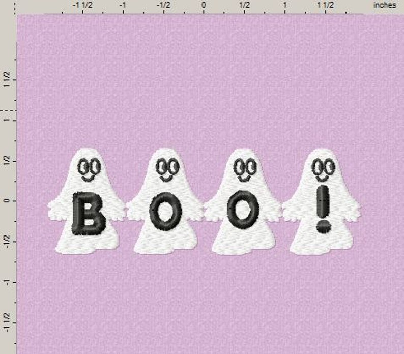 Boo Halloween haft Design zdjęcie 1