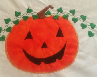 Pumpkin Applique Embroidery Design