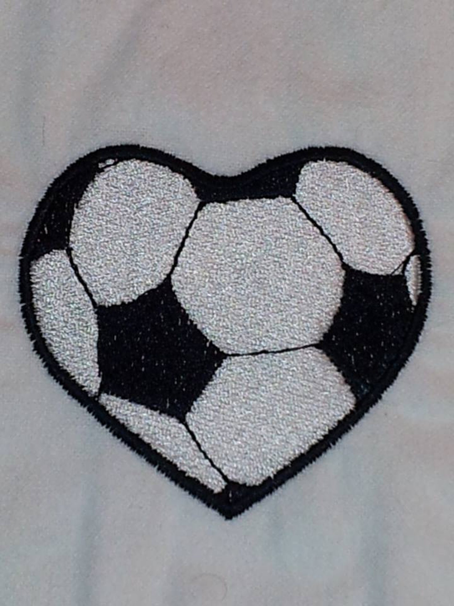 Soccer Ball Heart Embroidery Design Etsy