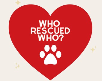 Wer hat jemanden gerettet? Haustier-Aufkleber | Adopt Don't Shop Herz Paw Vinyl Aufkleber