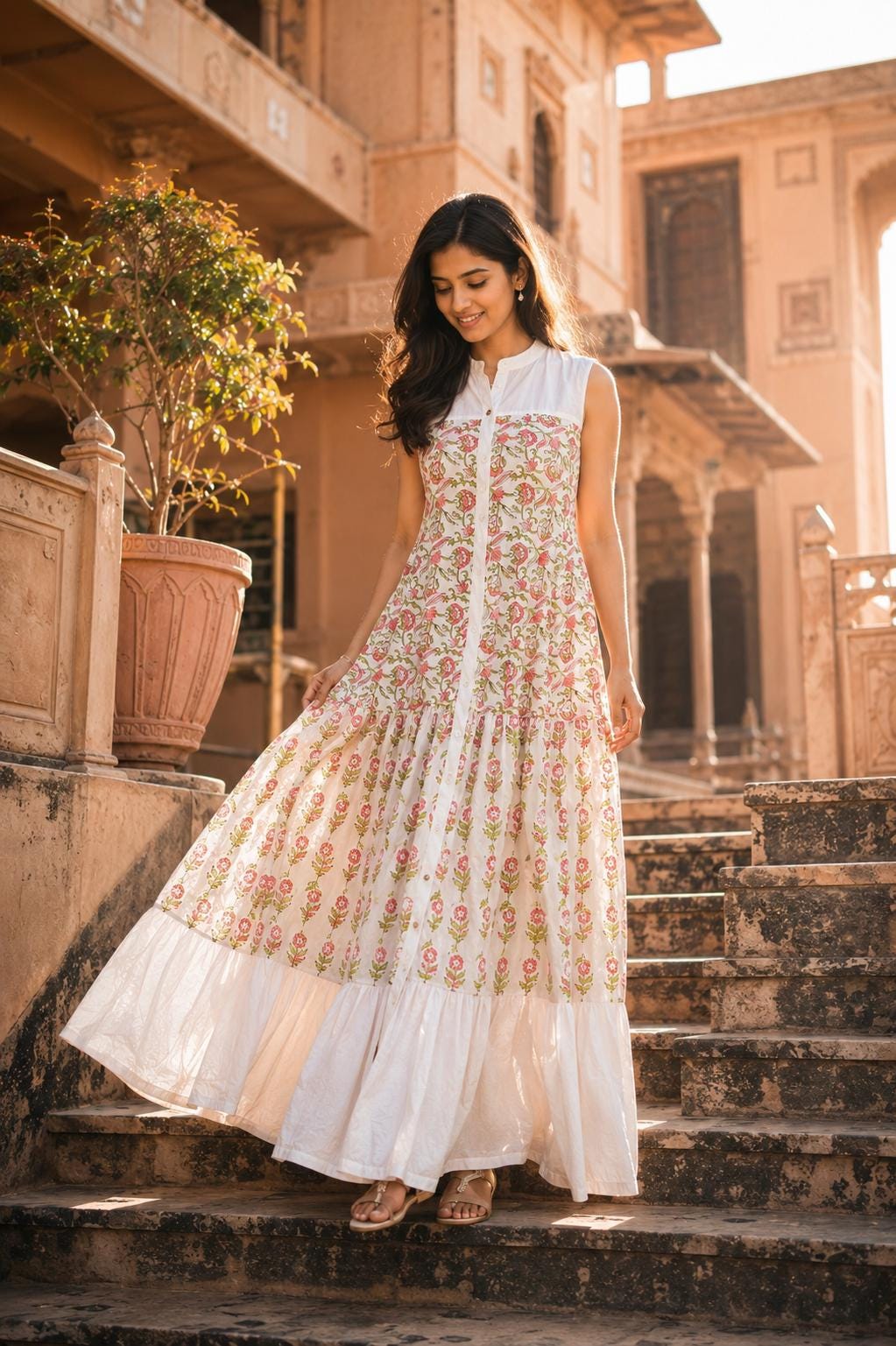 indian style beach dresses Buy Silk Midi Dress Halter Neck Indian Handmade Beach Dress