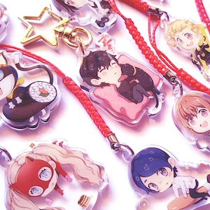 Persona 5 clear acrylic charms