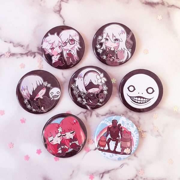 NieR:Automata pinback buttons