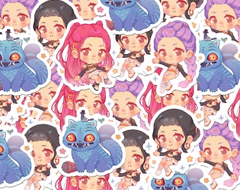 Pegatinas holográficas de KPop Demon Hunters