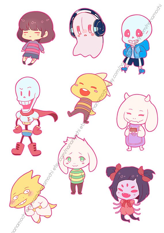 UNDERTALE Sticker Set Etsy Canada