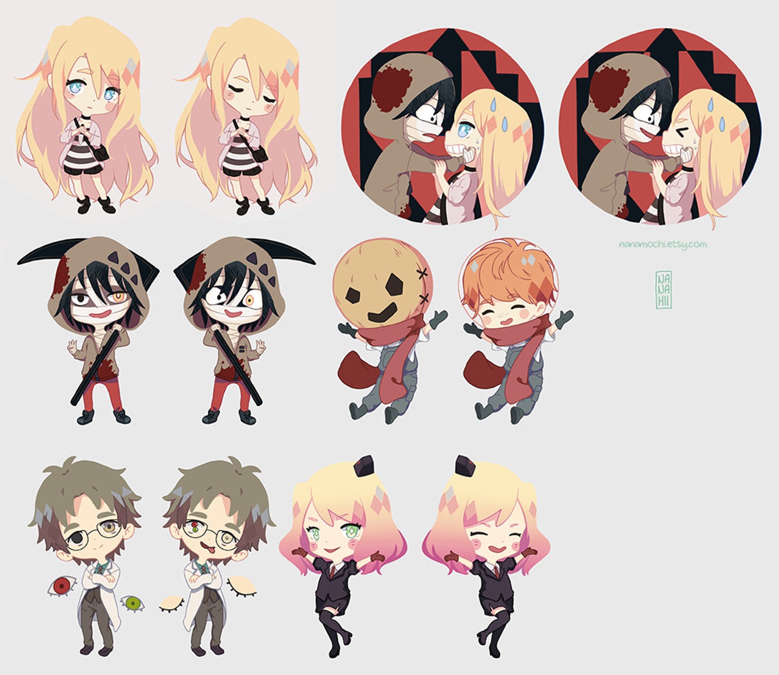 Angels of Death / Satsuriku no Tenshi clear acrylic charms | Etsy