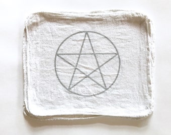 PENTAGRAM - crystal grid cloth - grey