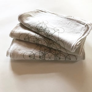 METATRON'S CUBE - crystal grid cloth - dark green