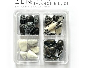 ZEN trouver l'équilibre et le bonheur - rox box - ensemble de cristaux