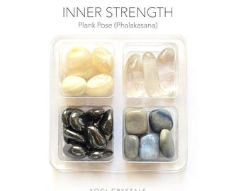 INNER STRENGTH - Plank Pose (Phalakasana) - Yoga Crystal Set- Crystals for Yoga lovers gift set