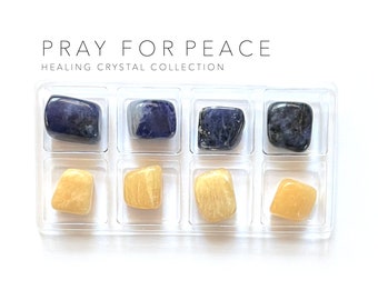 PRAY FOR PEACE --- Rox Box -- crystal set, crystal gift