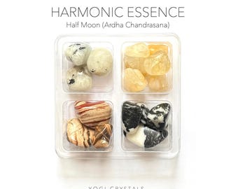 HARMONIC ESSENCE - Half Moon (Ardha Chandrasana) - Yoga Crystal Set- Crystals for Yoga lovers gift set