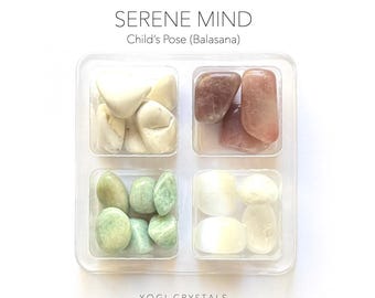 SERENE MIND - Child’s Pose (Balasana) - Yoga Crystal Set- Crystals for Yoga lovers gift set