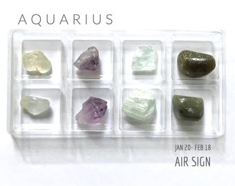 AQUARIUS ZODIAC COLLECTION --- Jan 20 - Feb 18 | Air Sign --- Rox Box --- crystal, gemstone gift