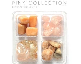 COLLECTION ROSE - boîte à bijoux - ensemble de cristaux - kit de pierres précieuses