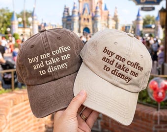 Gorra de béisbol de algodón bordada para papá, gorra de béisbol para amantes del café de Magic Kingdom Vacation