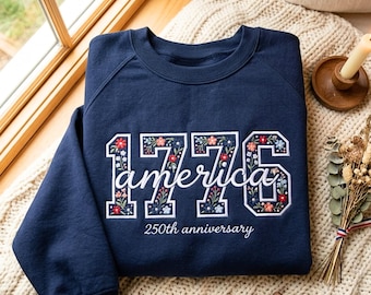 USA 250th Anniversary Shirt 1776-2026, 250 Years Tee, Patriotic Floral Shirt, 4th of July Tee, American Flag Freedom Tshirt