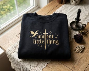 Sudadera bordada Violent Little Thing, camiseta Dragon Rider