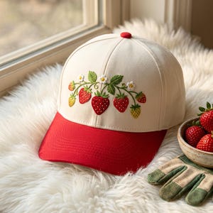 Strawberry Baseball Cap - Etsy