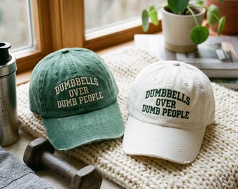 Embroidered Cotton Cap, Weight Lifting Gym Babe Hat