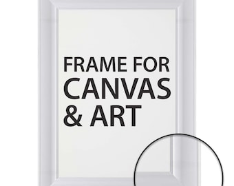 Glanzend wit lijst voor canvas en kunst, aangepast formaat beschikbaar lijst