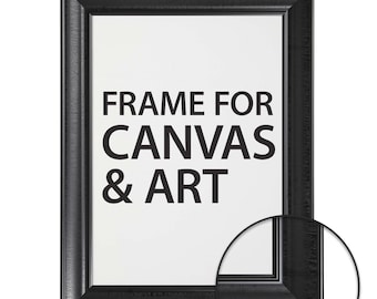 Glanzend zwarte lijst voor canvas en kunst, aangepast formaat beschikbaar lijst