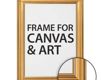Elegante gouden lijst voor canvas en kunst, aangepaste lijst beschikbaar