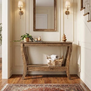 Wood Hallway Console Table