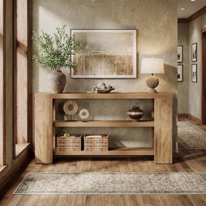 Wood Hallway Console Table